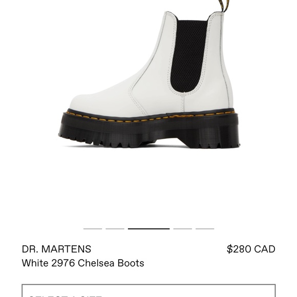 Dr Martens White Chelsea Boot - Size 6 - Picture 3 of 3